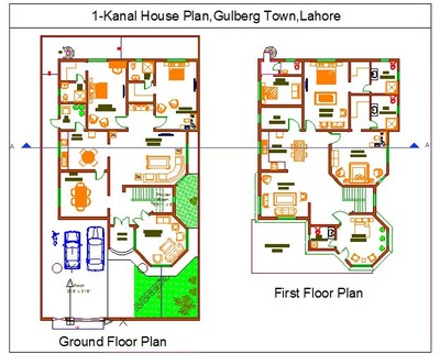  Layout  Plan  of 1  kanal  House  Muhammad Qasim Ashraf